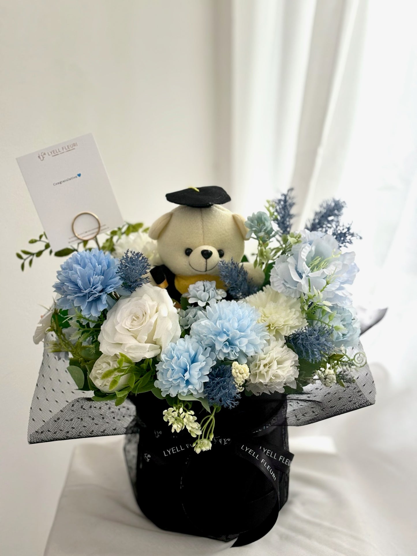 Artificial Round Box - Something Blue