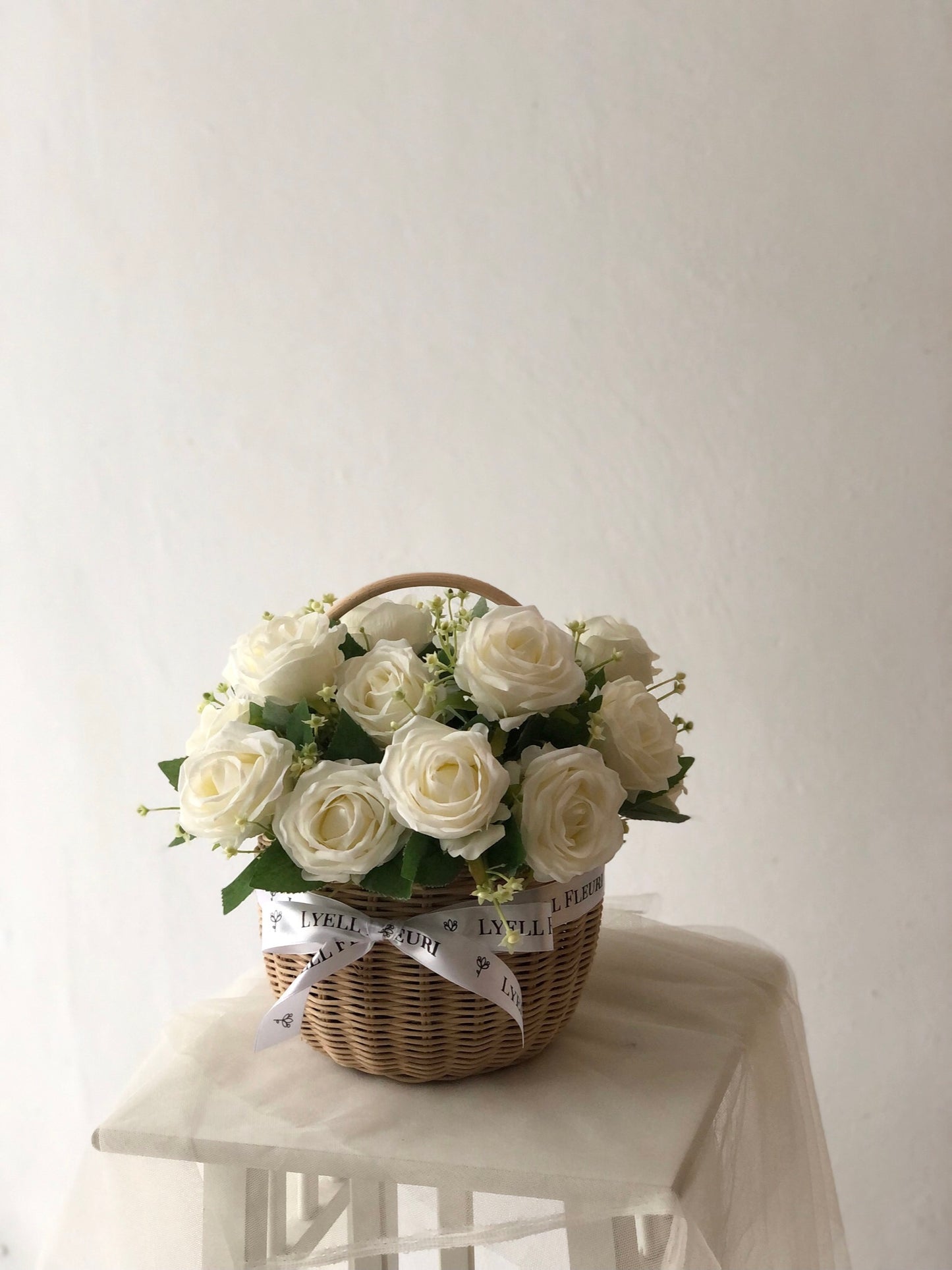 Classic Artificial Rose Basket