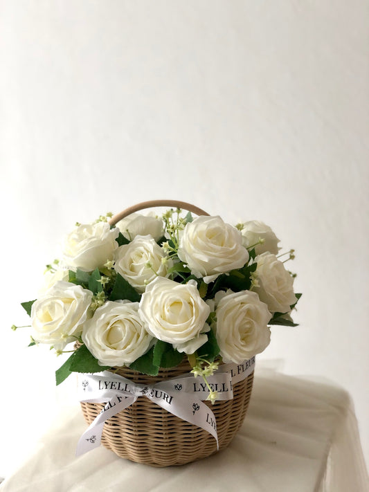 Classic Artificial Rose Basket