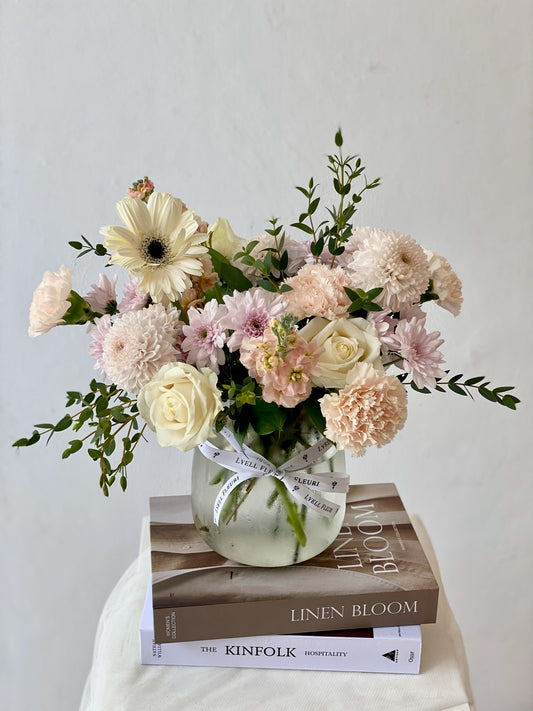 Pastel Puff Clear Vase